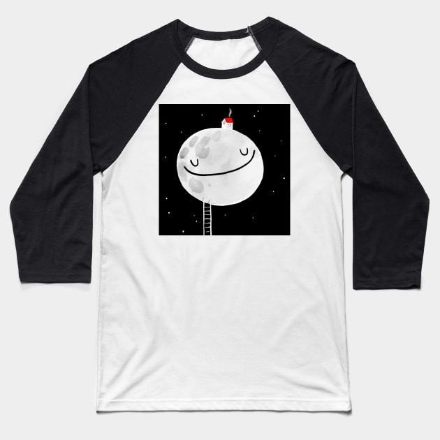 A House on the Moon Baseball T-Shirt by ilaamen